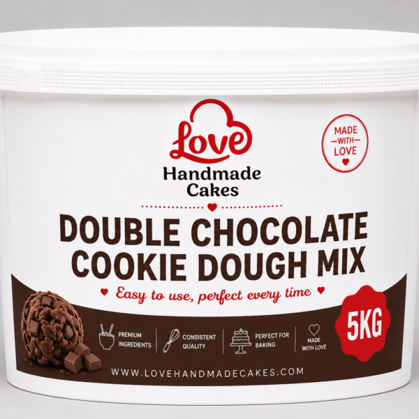 Double chocolate cookie dough with chocolate chips.